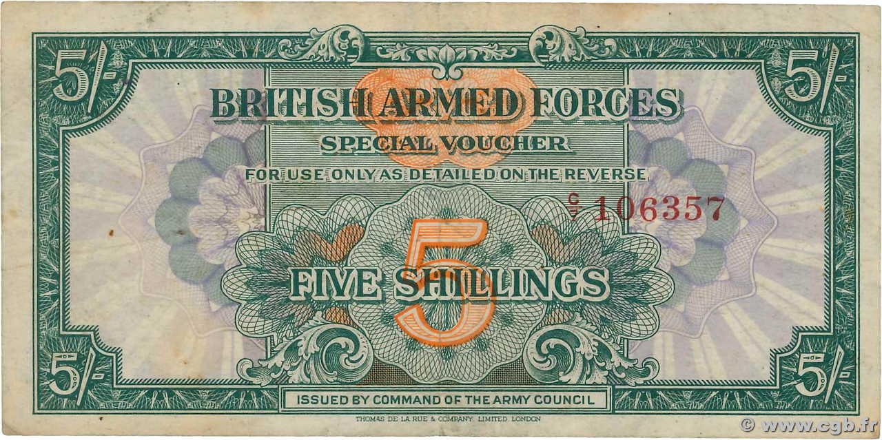 5 Shillings ENGLAND  1946 P.M013a fSS