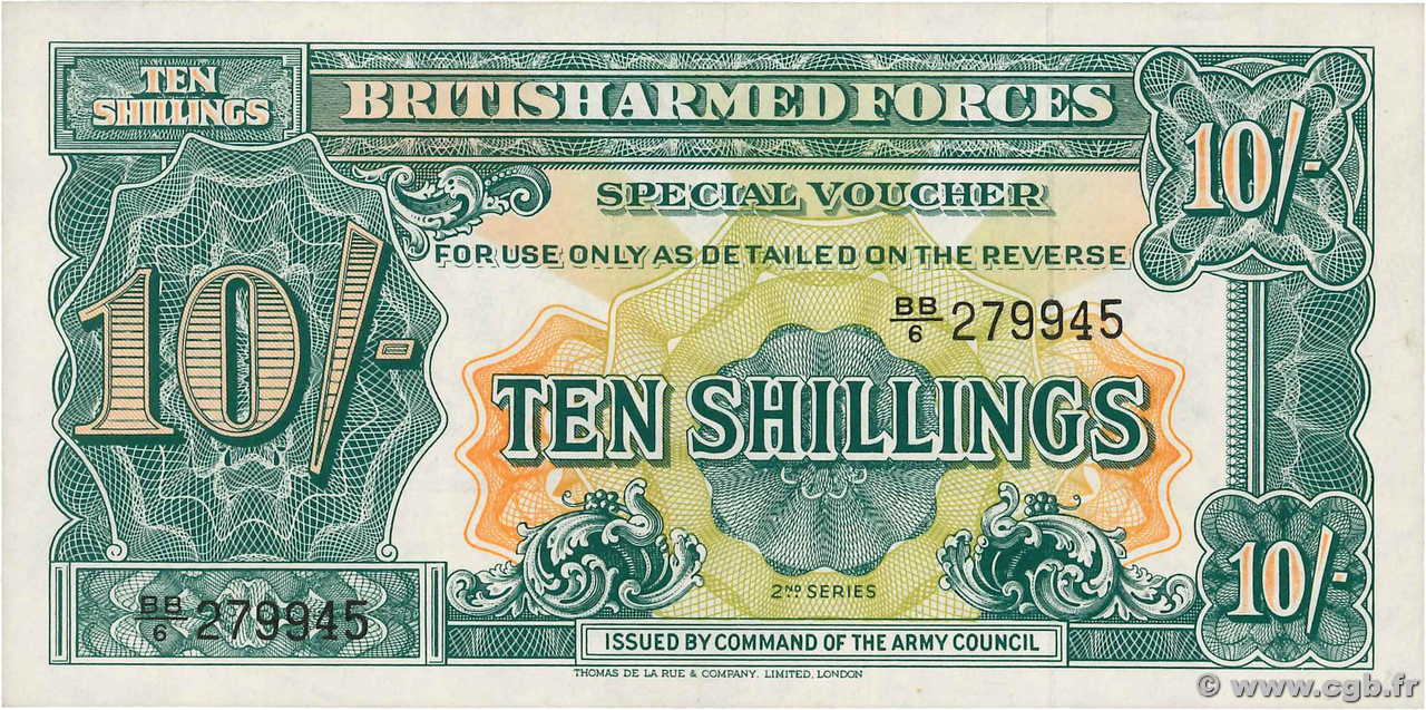 10 Shillings ENGLAND  1948 P.M021a fST