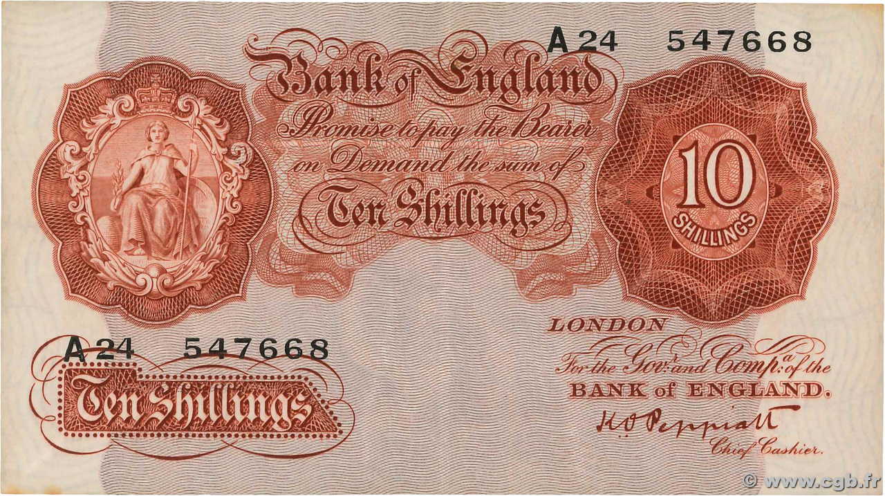 10 Shillings ANGLETERRE  1934 P.362c pr.SUP