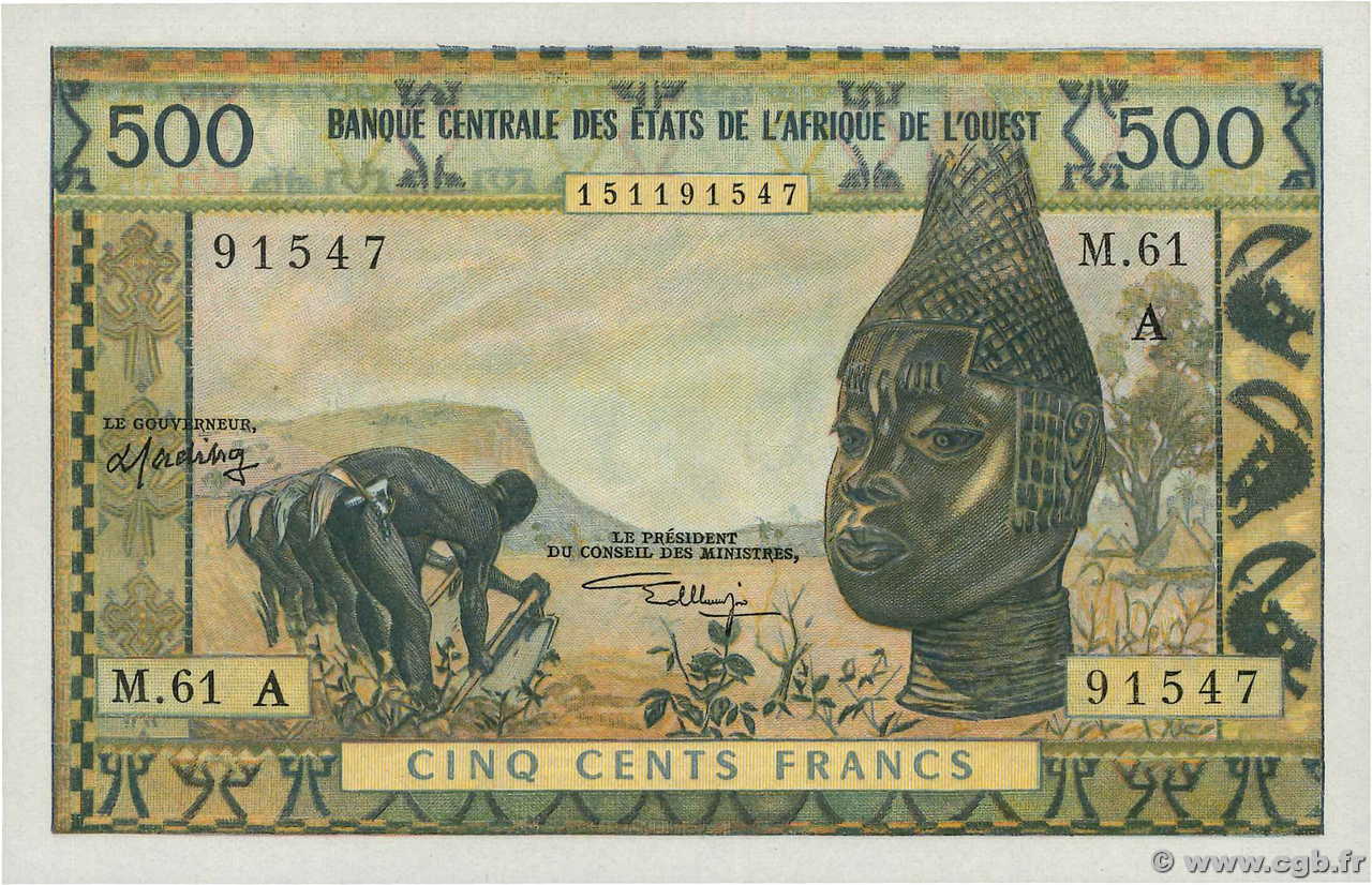 500 Francs ÉTATS DE L AFRIQUE DE L OUEST  1970 P.102Ak NEUF