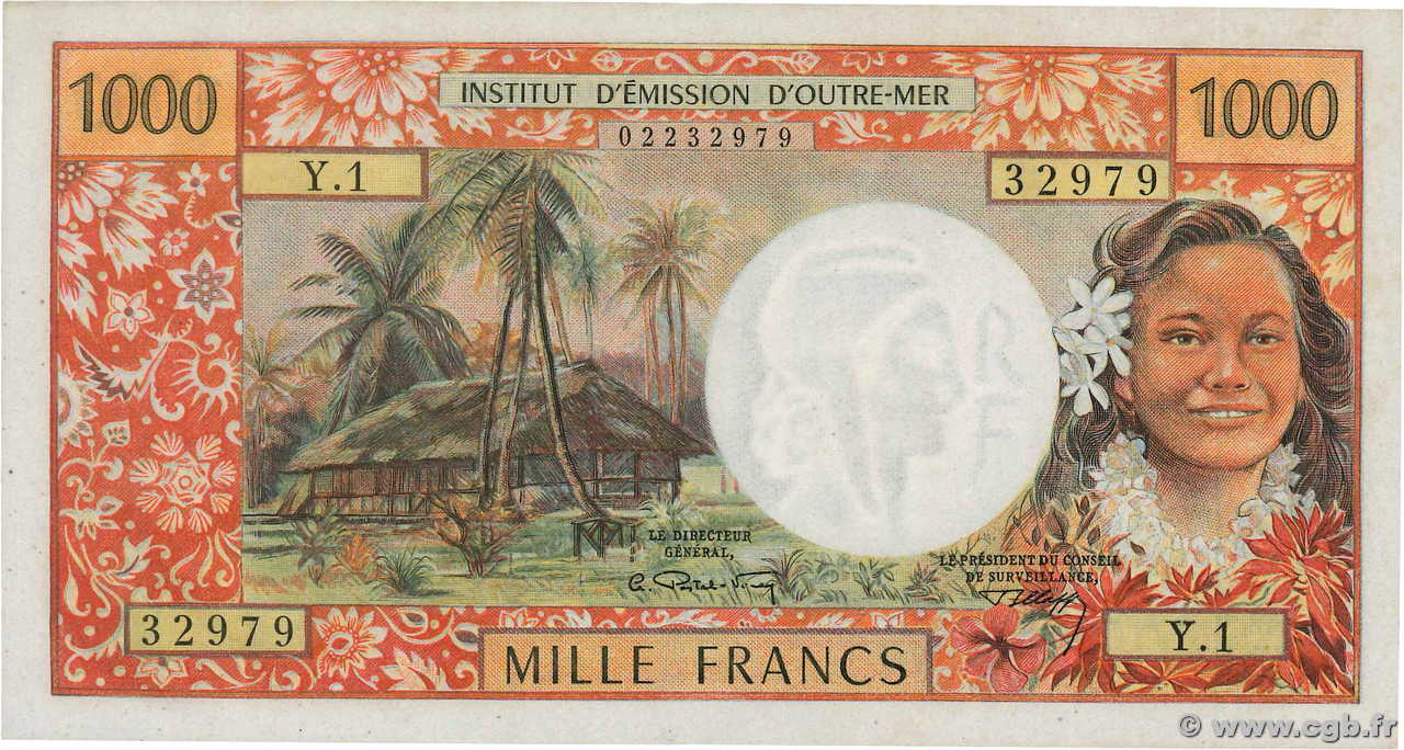 1000 Francs NOUVELLE CALÉDONIE  1969 P.61 UNC-