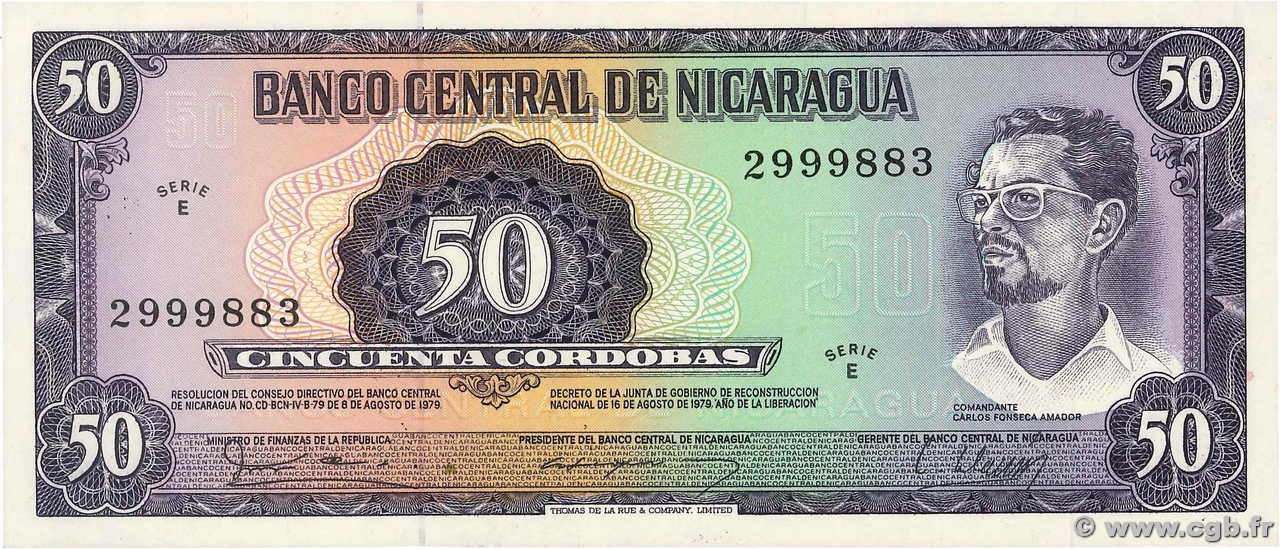 50 Cordobas NIKARAGUA  1979 P.131 ST
