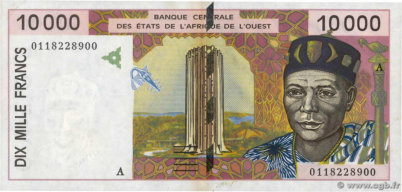 10000 Francs ÉTATS DE L AFRIQUE DE L OUEST  2001 P.114Aj SUP