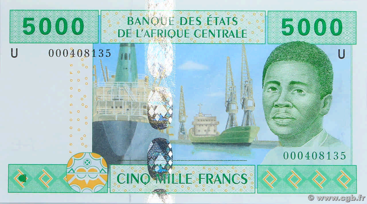 5000 Francs ÉTATS DE L AFRIQUE CENTRALE  2002 P.209U NEUF