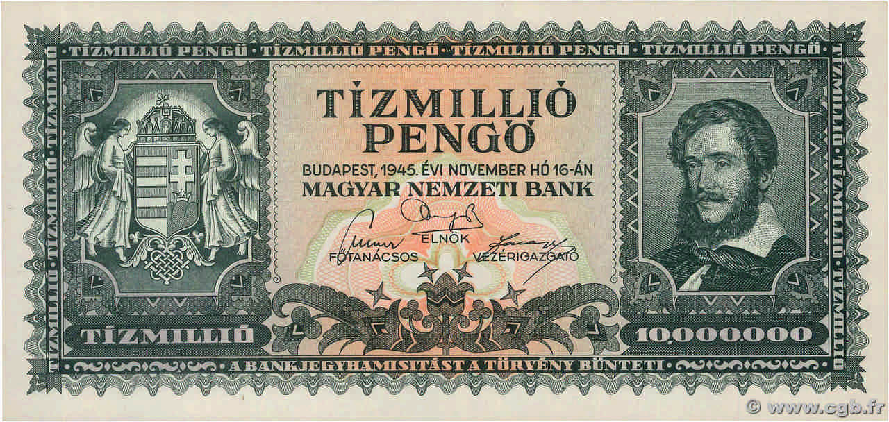 10000000 Pengo HONGRIE  1945 P.123 pr.NEUF