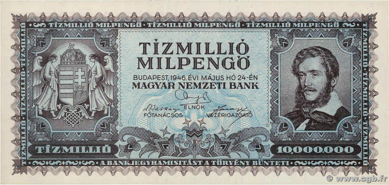 10 Millions Milpengo HONGRIE  1946 P.129 pr.NEUF