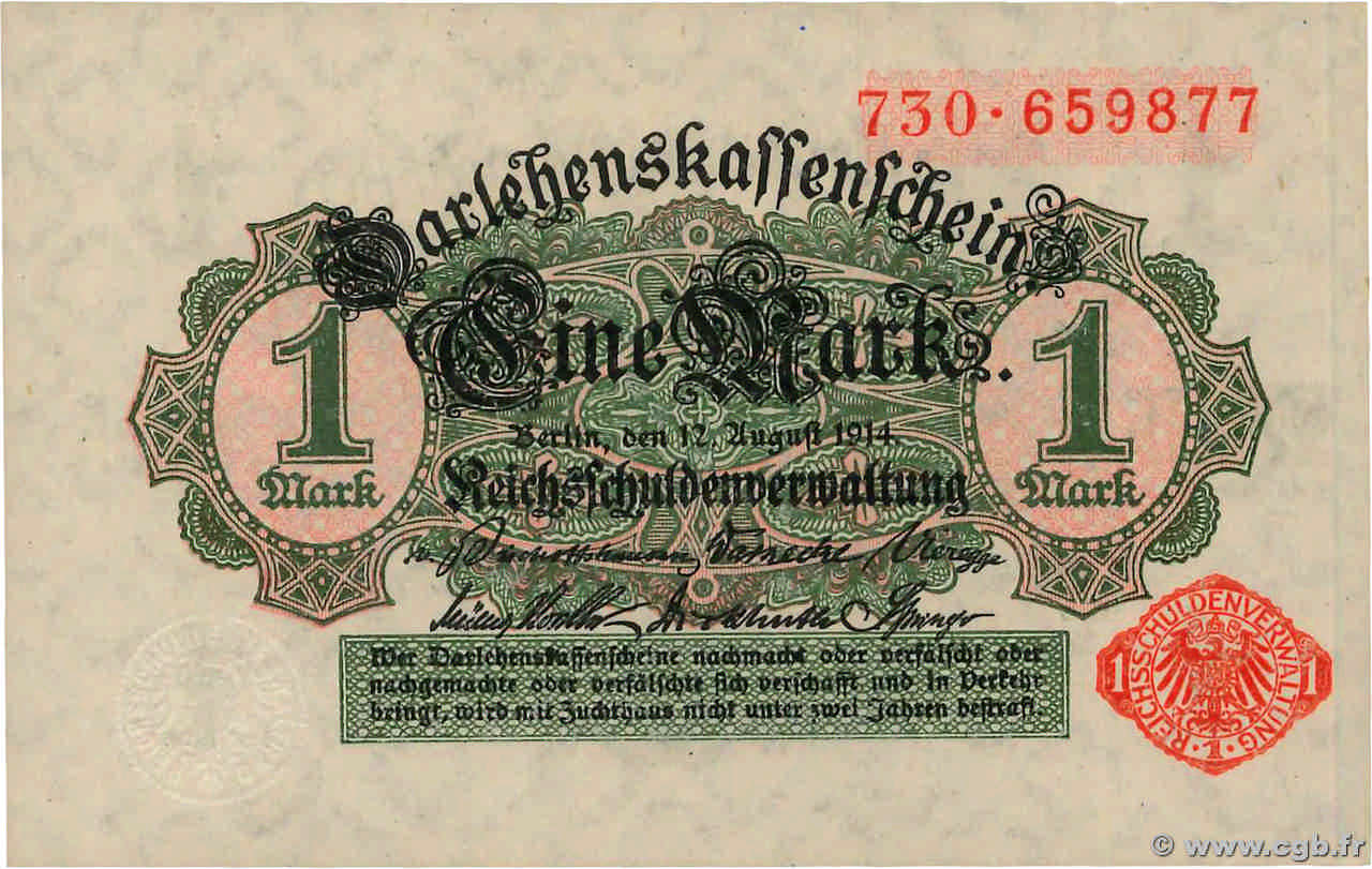1 Mark ALLEMAGNE  1914 P.050 NEUF