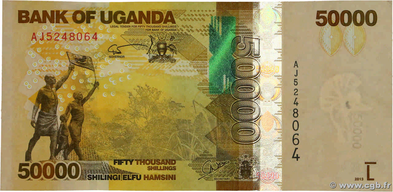 50000 Shillings OUGANDA  2013 P.54b pr.NEUF