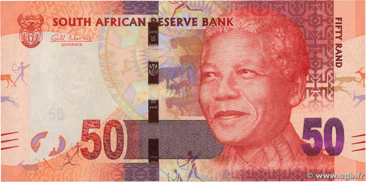50 Rand SOUTH AFRICA  2012 P.135 UNC