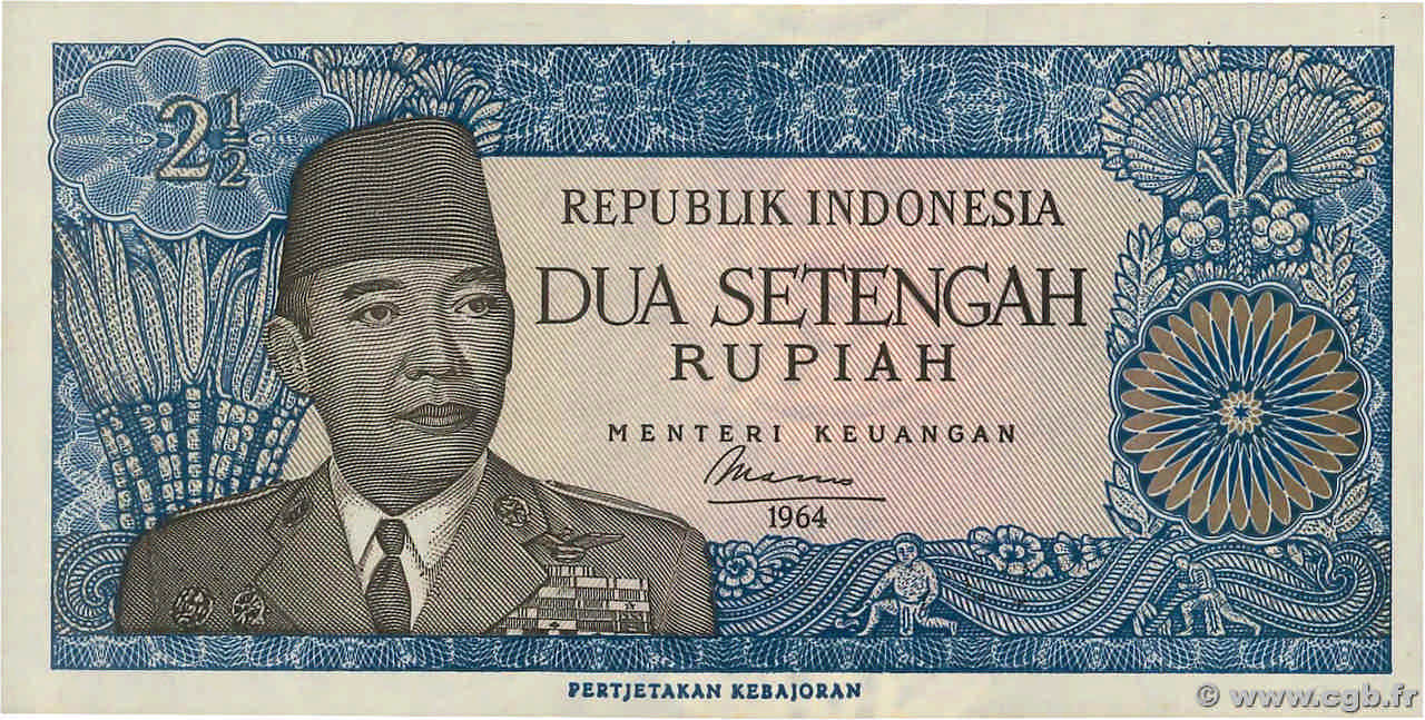 2,5 Rupiah INDONESIA  1964 P.081a UNC