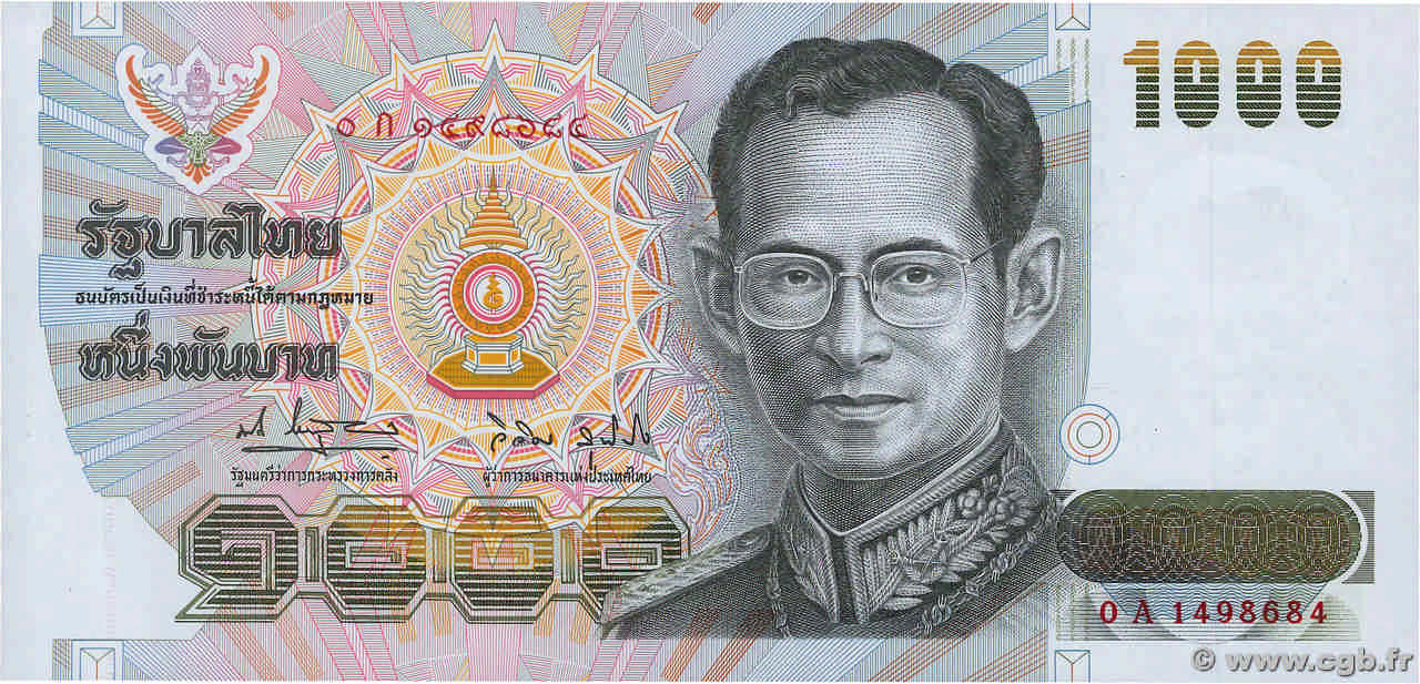 1000 Baht TAILANDIA  1992 P.092 SC+