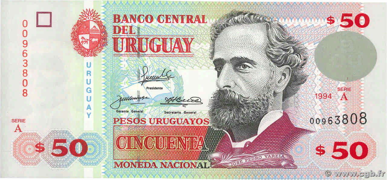 50 Pesos Uruguayos URUGUAY  1994 P.075a UNC