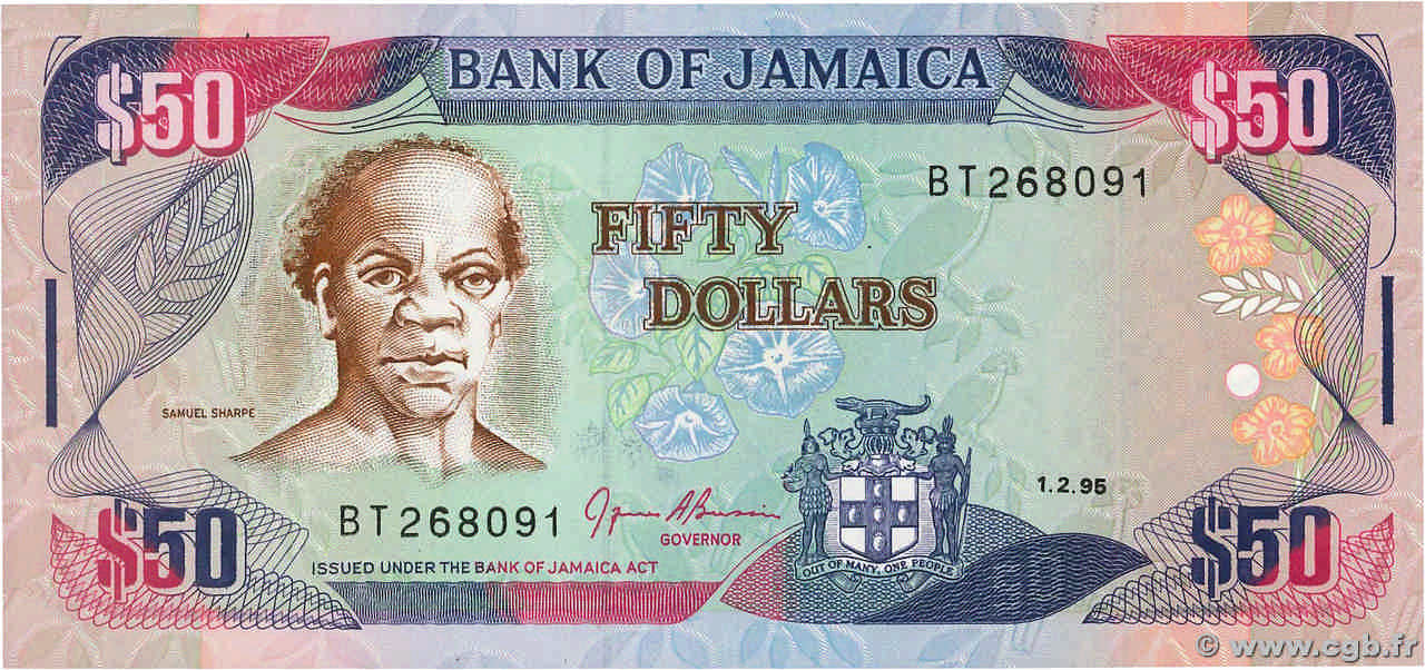50 Dollars JAMAIKA  1995 P.73c ST