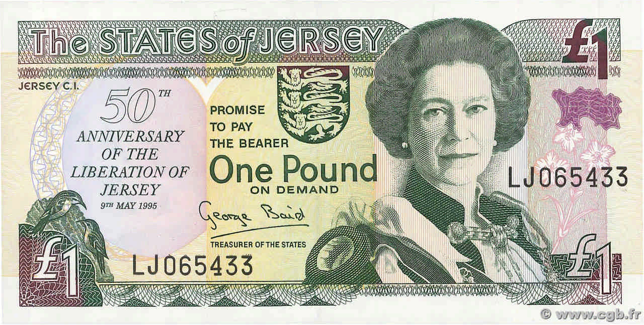 1 Pound Commémoratif JERSEY  1995 P.25a UNC