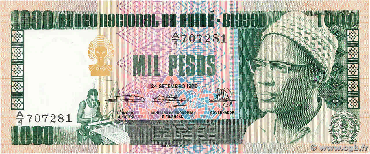 1000 Pesos GUINÉE BISSAU  1978 P.08b NEUF