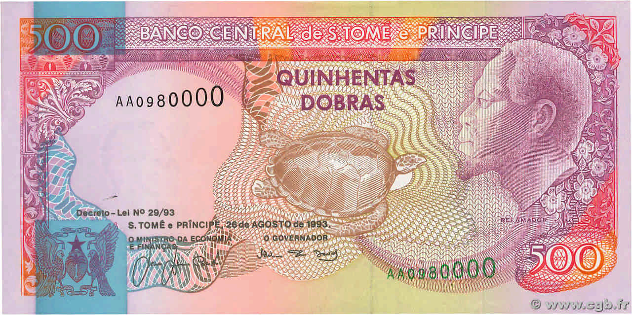 500 Dobras SAINT THOMAS et PRINCE  1993 P.063 NEUF