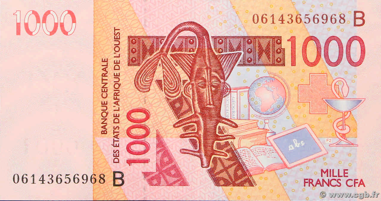 1000 Francs ÉTATS DE L&nbsp;AFRIQUE DE L&nbsp;OUEST  2006 P.215Bd NEUF