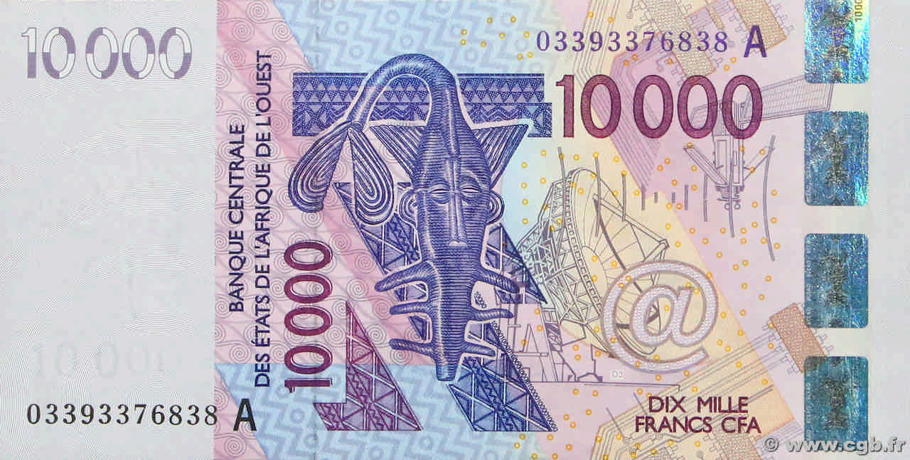 10000 Francs ÉTATS DE L&nbsp;AFRIQUE DE L&nbsp;OUEST  2003 P.118Aa SUP+