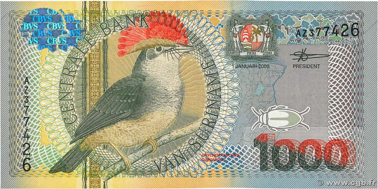 1000 Gulden SURINAM  2000 P.151 NEUF