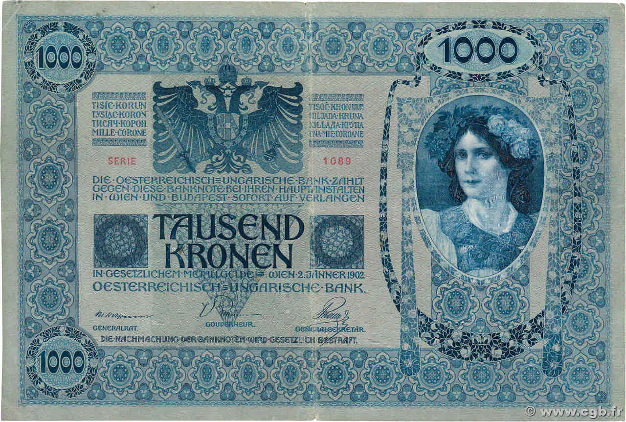 1000 Kronen AUTRICHE  1902 P.008a TTB