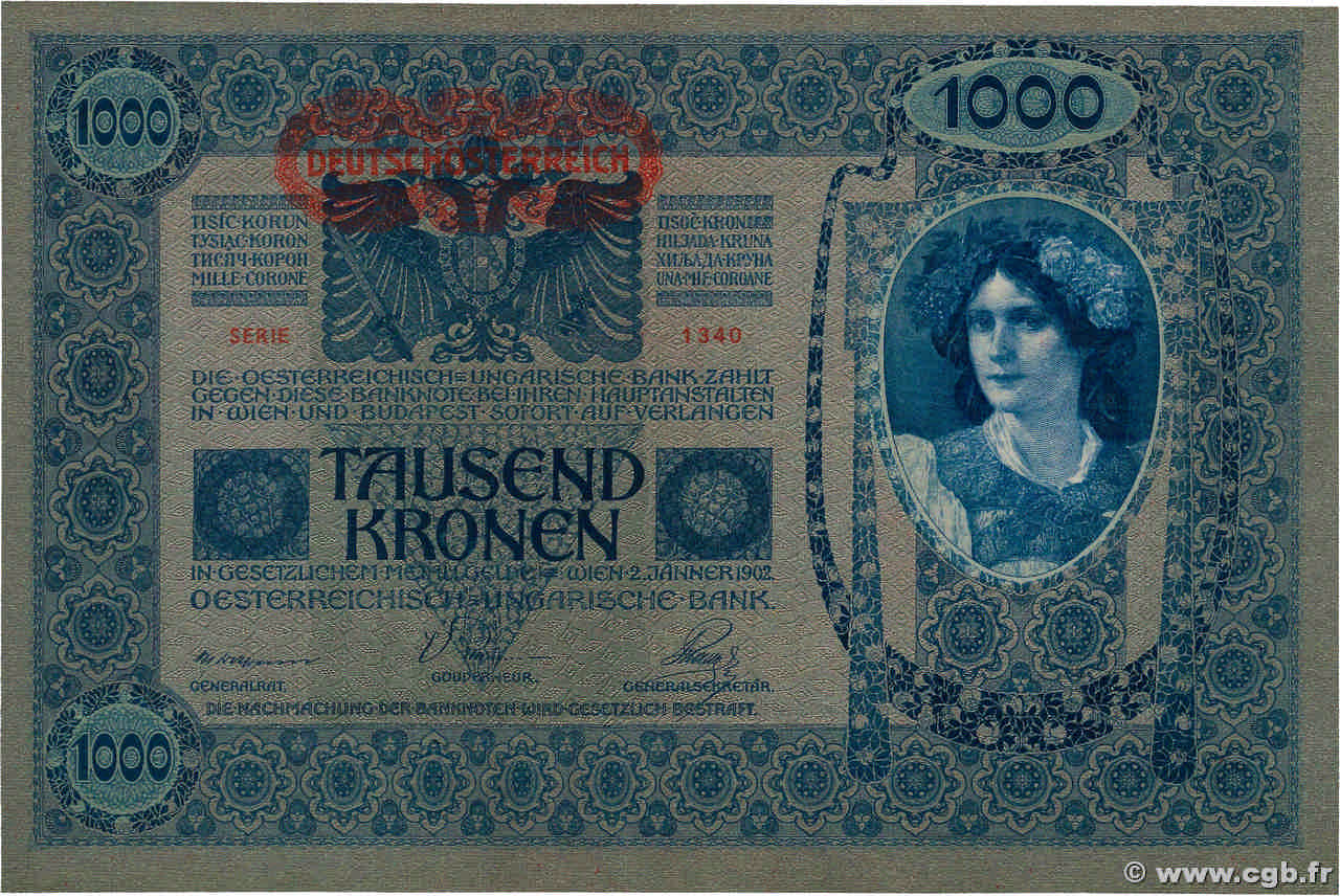1000 Kronen AUTRICHE  1919 P.057a NEUF