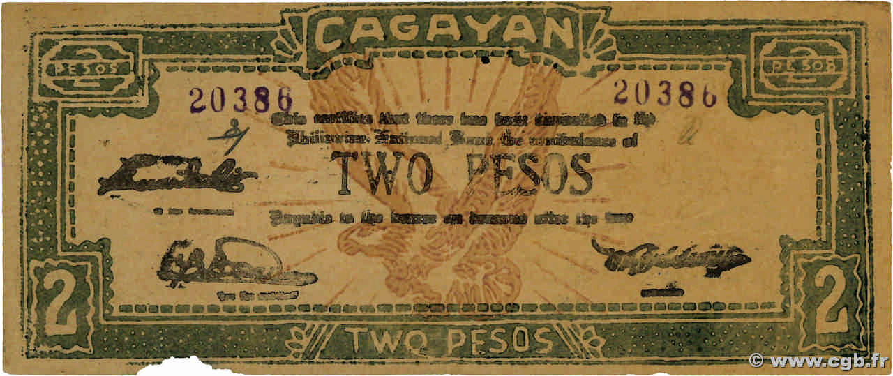 2 Pesos PHILIPPINES  1942 PS.189 TTB