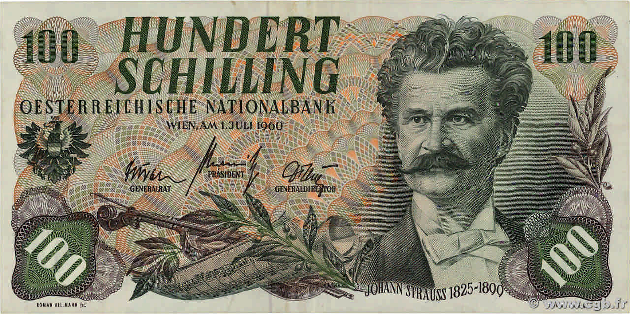 100 Schilling AUTRICHE  1960 P.138a TTB