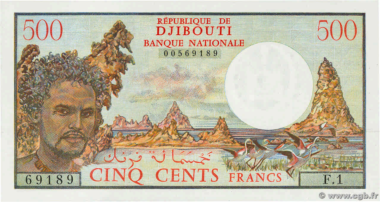 500 Francs DSCHIBUTI   1979 P.36a ST
