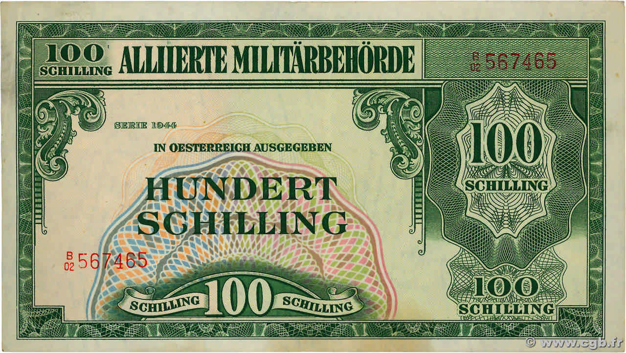 100 Shilling AUSTRIA  1944 P.110a SPL