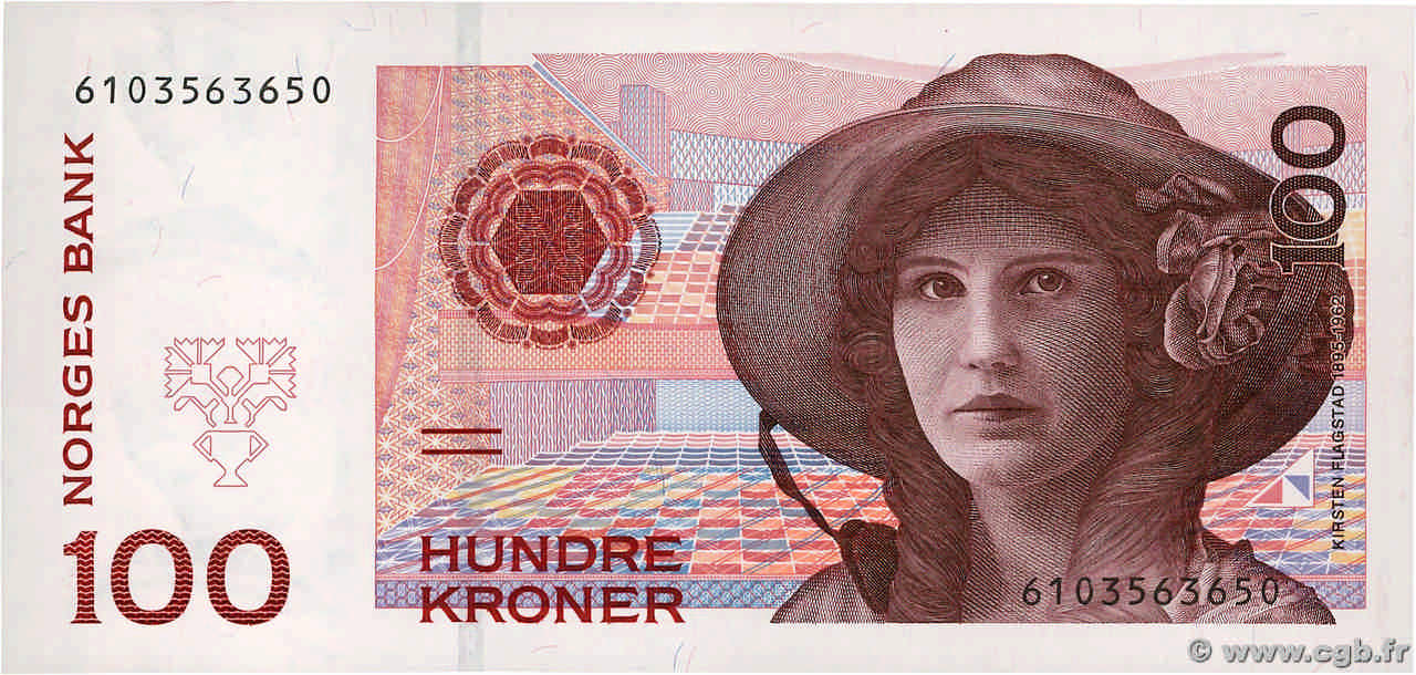 100 Kroner NORVÈGE  1997 P.47a fST+