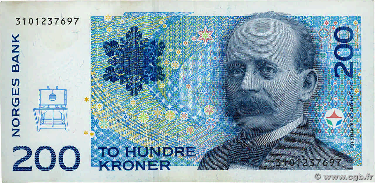200 Kroner NORVÈGE  1994 P.48a MBC