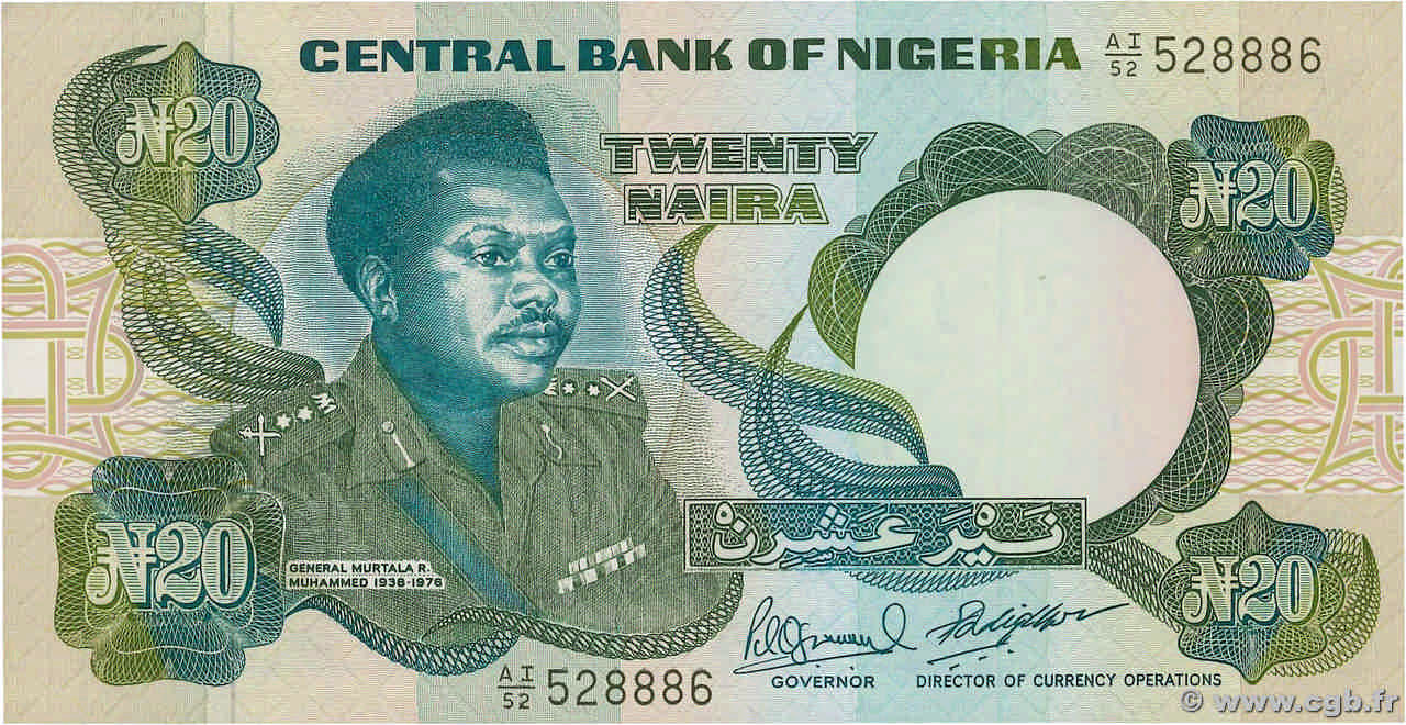 20 Naira NIGERIA  1984 P.26e fST