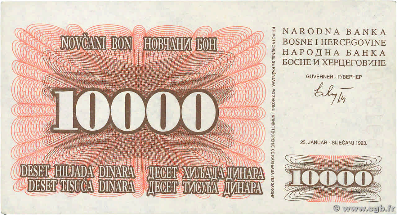 10000 Dinara BOSNIEN-HERZEGOWINA  1993 P.017a ST