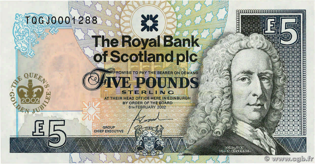 5 Pounds SCOTLAND  2002 P.362 FDC