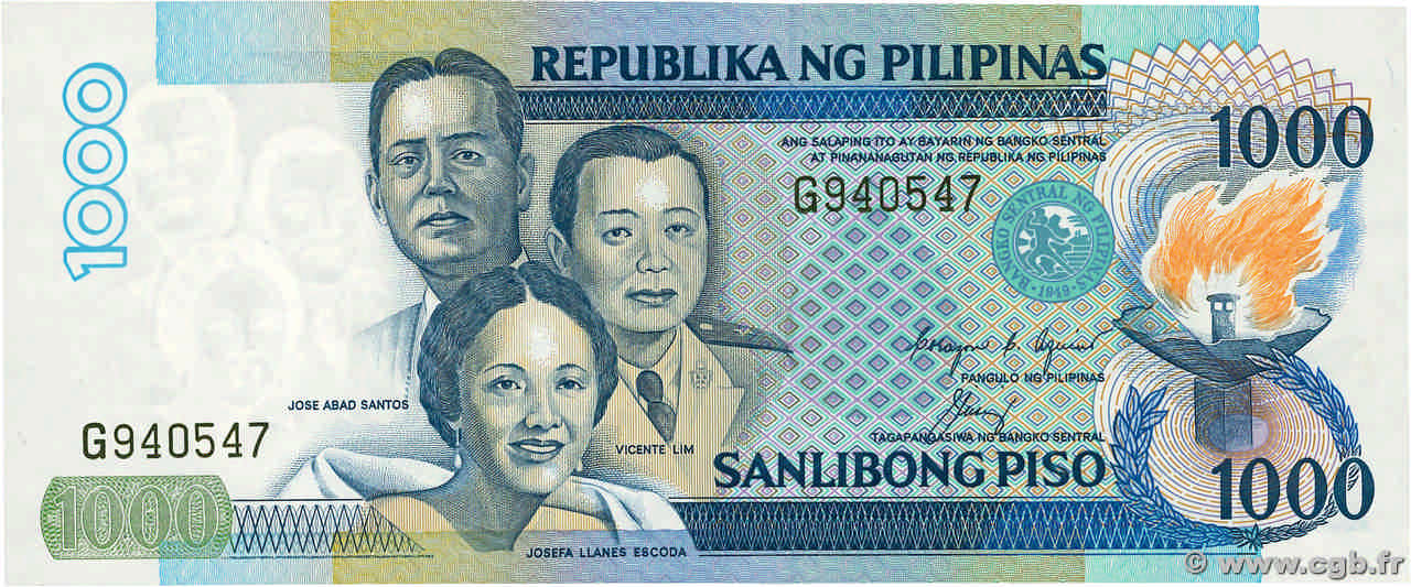 1000 Piso PHILIPPINES  1991 P.174a NEUF