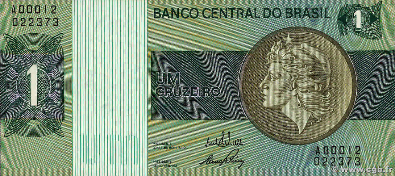 1 Cruzeiro BRASILIEN  1970 P.191a ST