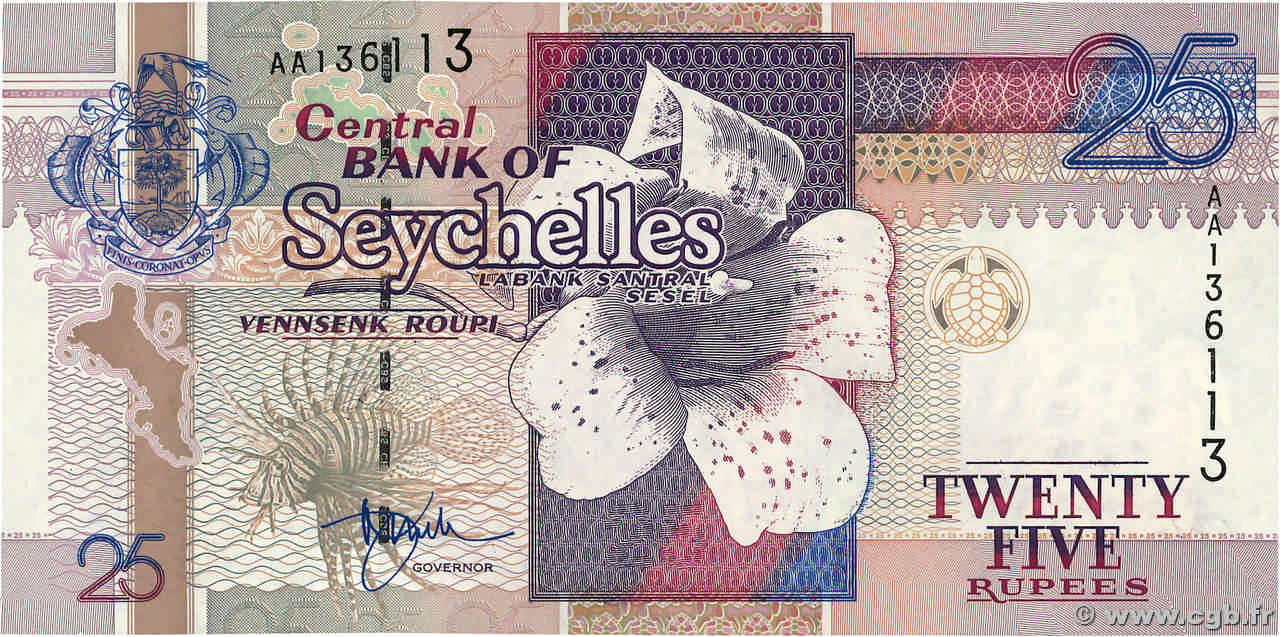 25 Rupees SEYCHELLES  1998 P.37a NEUF