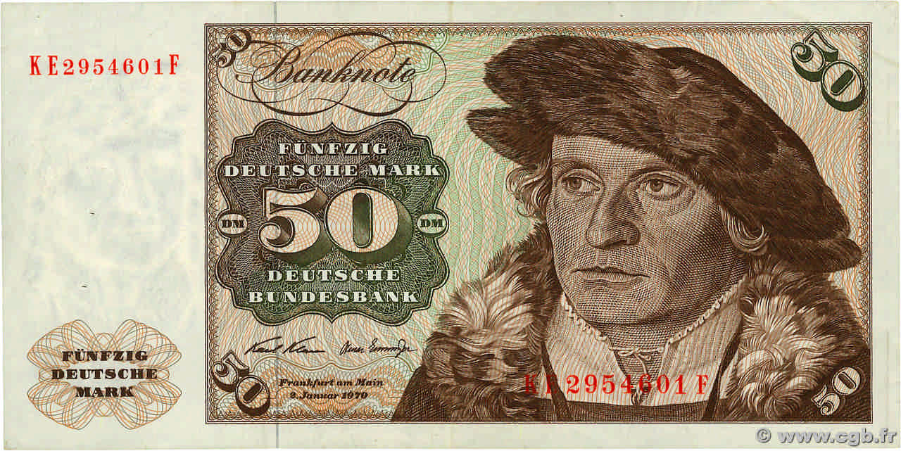 50 Deutsche Mark  ALLEMAGNE FÉDÉRALE  1970 P.33a TTB