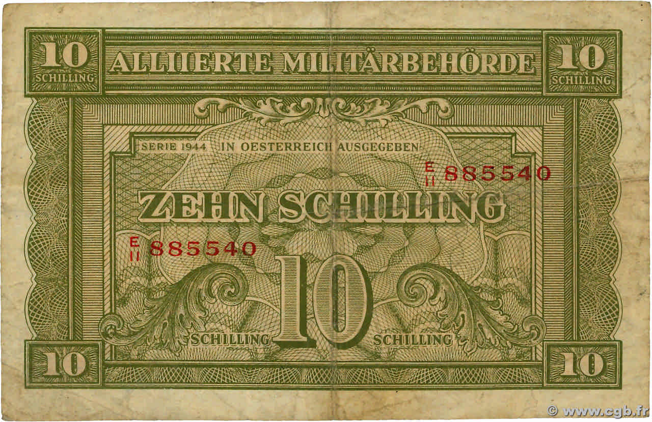 10 Schilling AUTRICHE  1944 P.106 TB