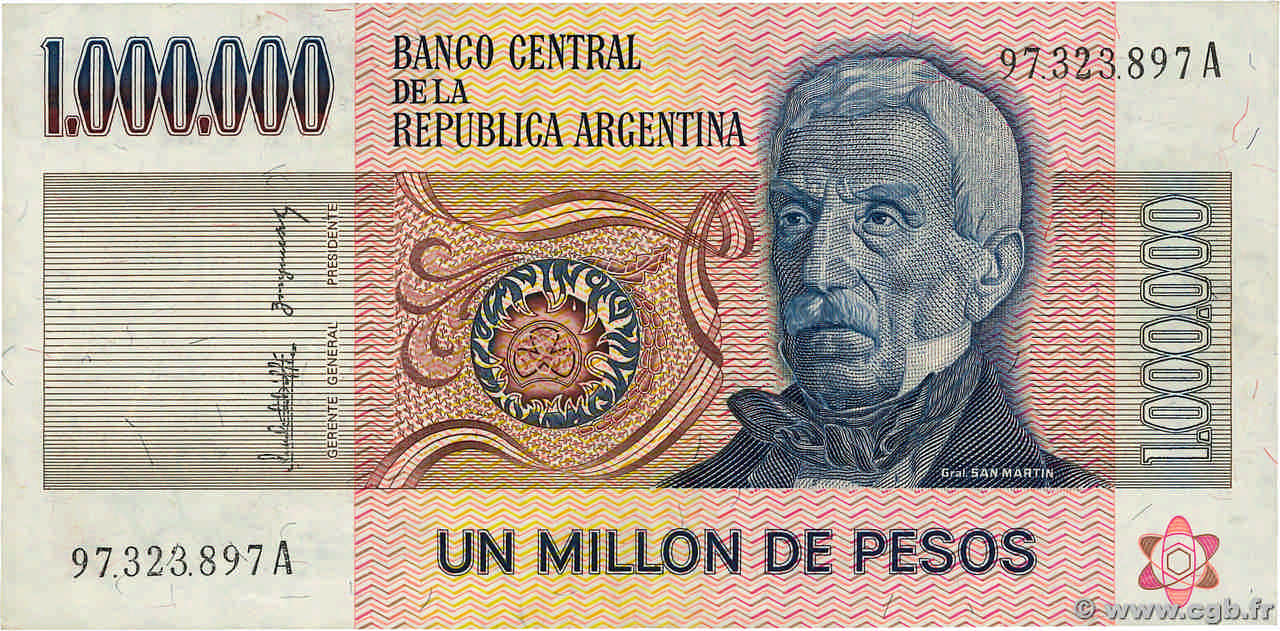 1000000 Pesos  ARGENTINA  1981 P.310 XF