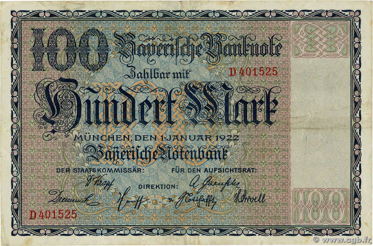 100 Mark ALLEMAGNE Munich 1922 PS.0923 TTB