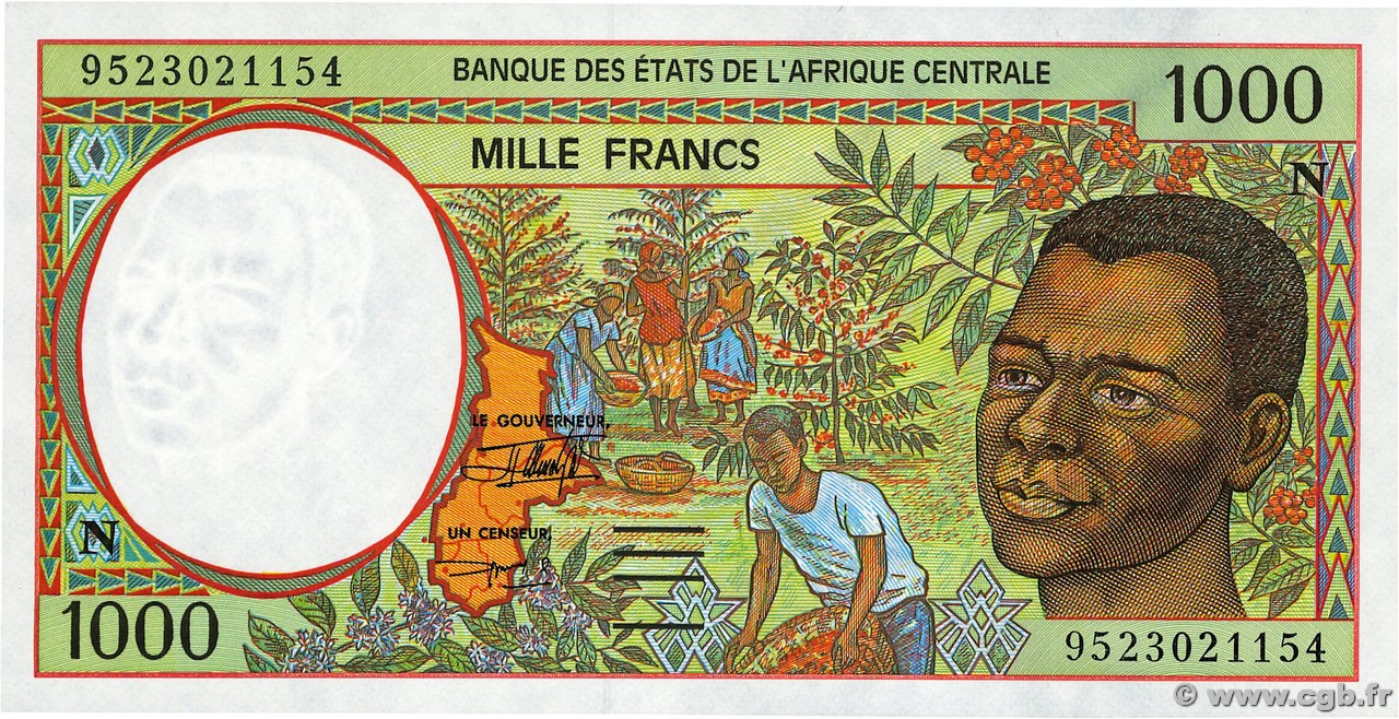 1000 Francs ÉTATS DE L AFRIQUE CENTRALE  1995 P.502Nc NEUF