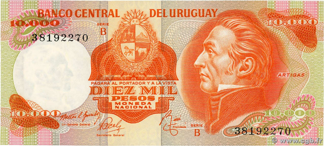 10000 Pesos URUGUAY  1974 P.053b NEUF