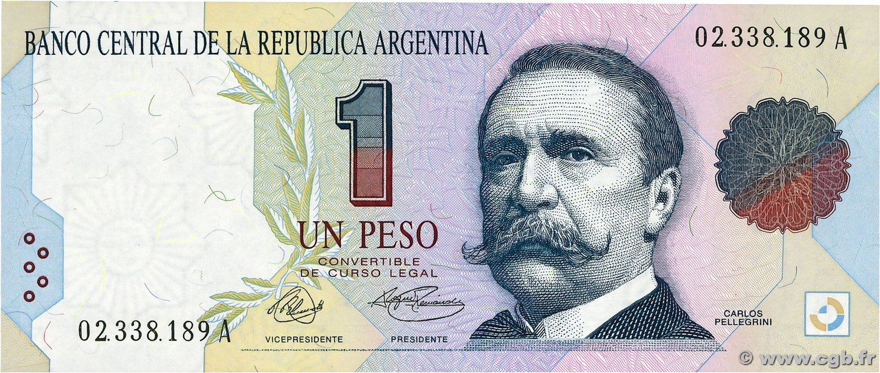 1 Peso ARGENTINIEN  1992 P.339a ST