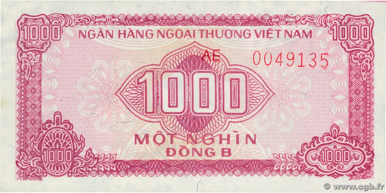 1000 Dong VIETNAM  1987 P.FX6 UNC