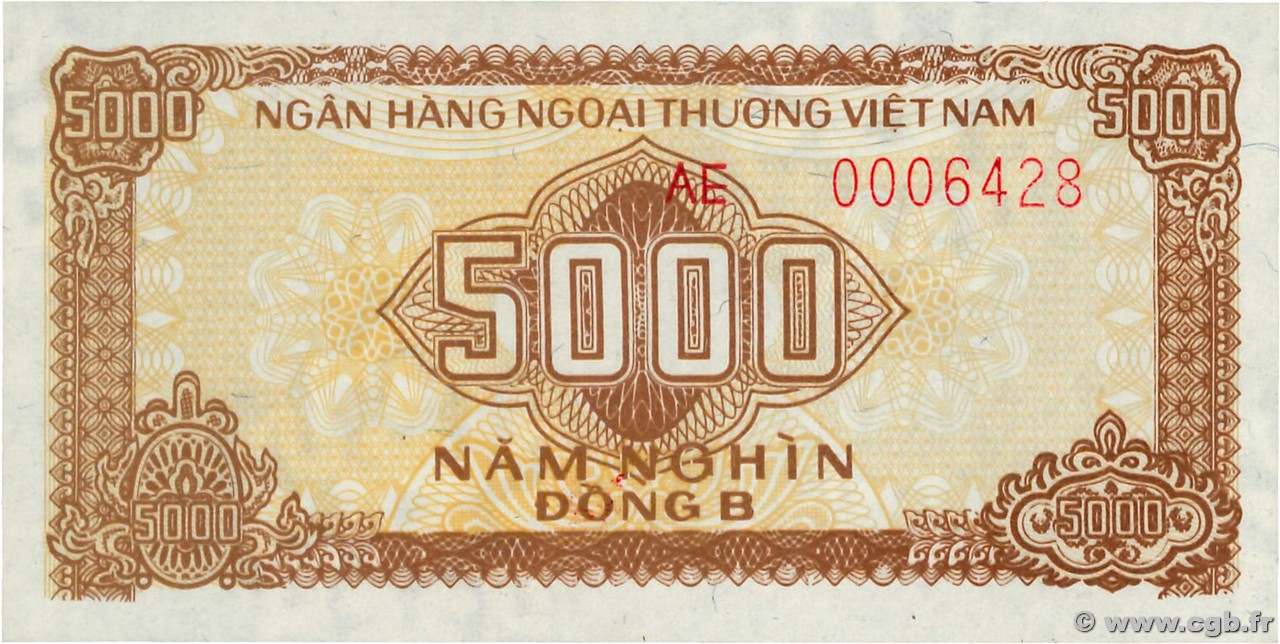 5000 Dong VIETNAM  1987 P.FX7 UNC