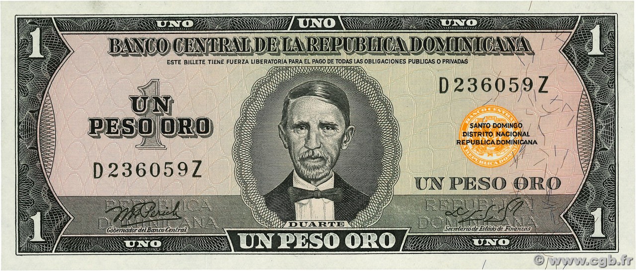 1 Peso Oro RÉPUBLIQUE DOMINICAINE  1976 P.108a FDC