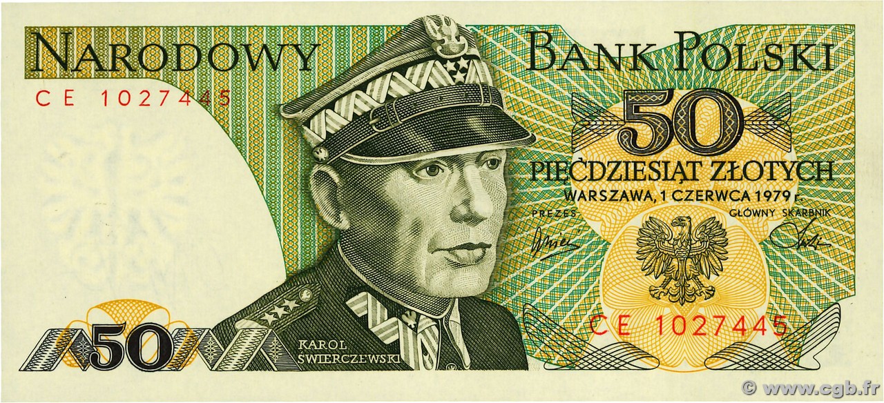 50 Zlotych POLAND  1979 P.142b UNC