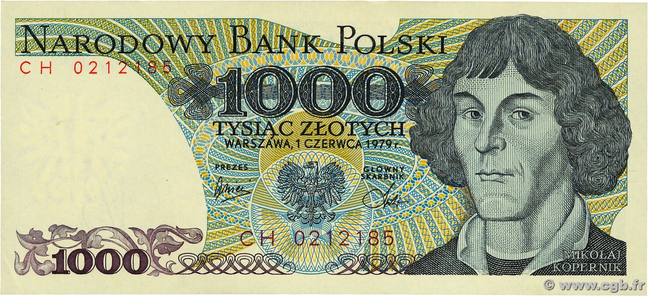 1000 Zlotych POLONIA  1979 P.146b SC+