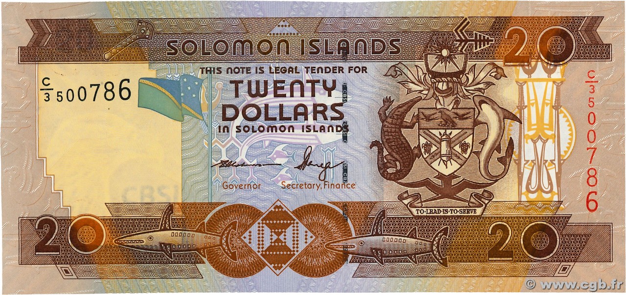 20 Dollars SOLOMON ISLANDS  2011 P.28b UNC